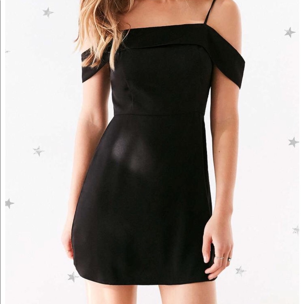 Silence + noise black off shoulder dress